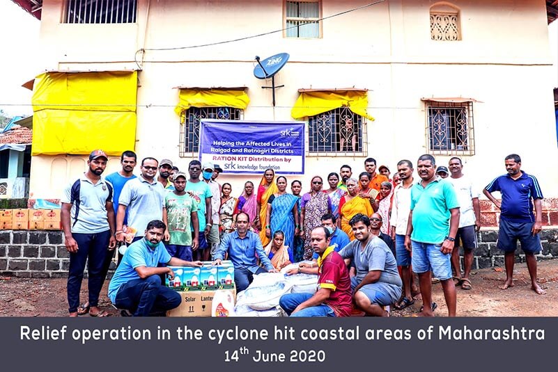 Relief operation in the cyclone hit coastal areas of Maharashtra